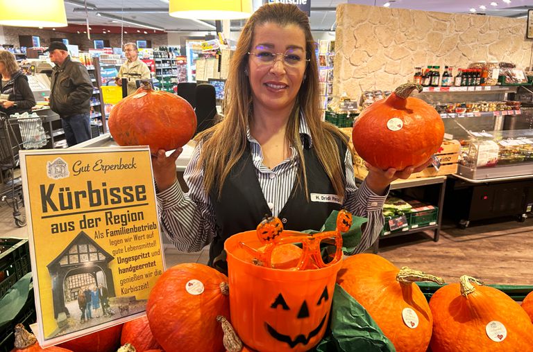 Kürbisse im EDEKA-Markt