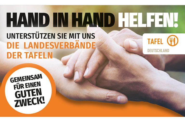 Plakat der Aktion "Hand in Hand helfen"