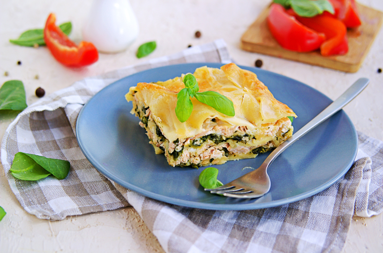 Lachs-Spinat-Lasagne