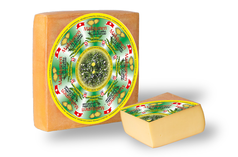 Wiesenblumen Raclette-Käse