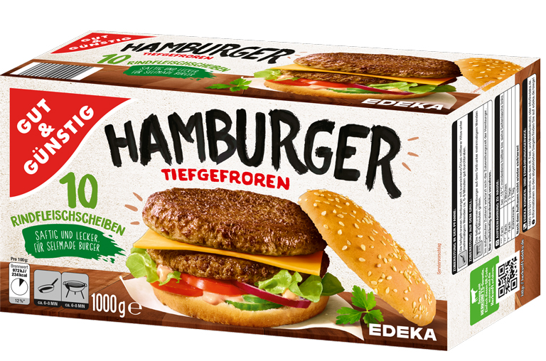 Hamburger aus der SB-Tiefkühltheke