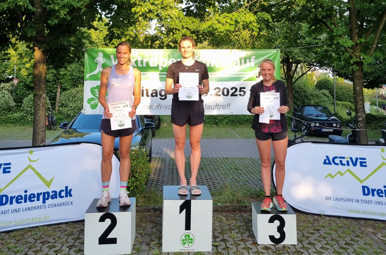 Die Sieger des Hauptlaufes Frauen