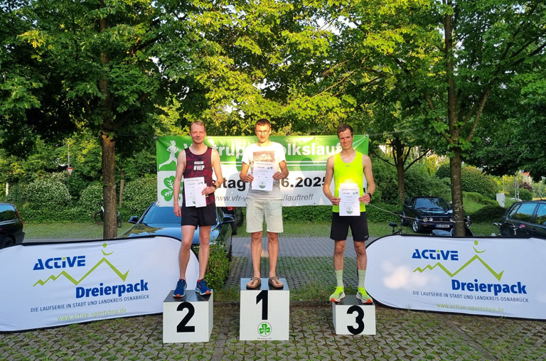 Die Sieger des Hauptlaufes Männer