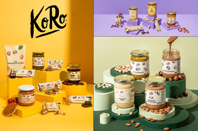 Collage von KoRo Produkten