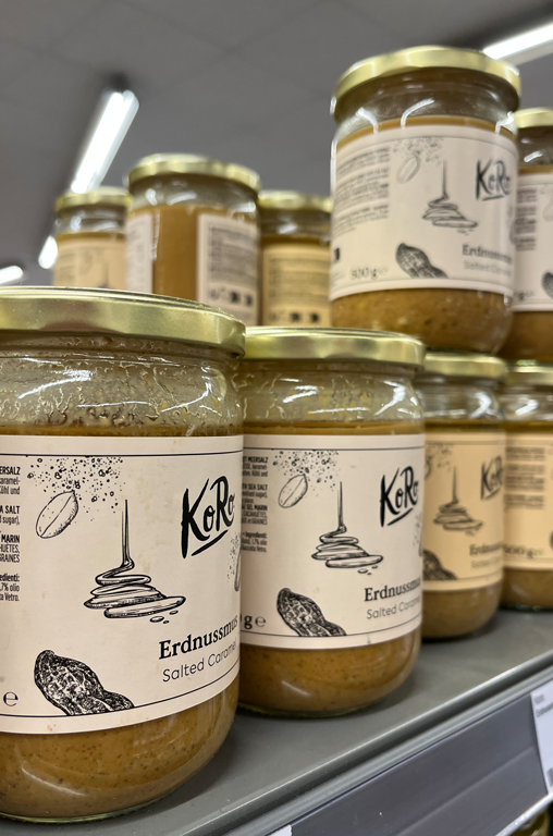 KoRo Erdnussmus im Regal der Kutsche-Märkte