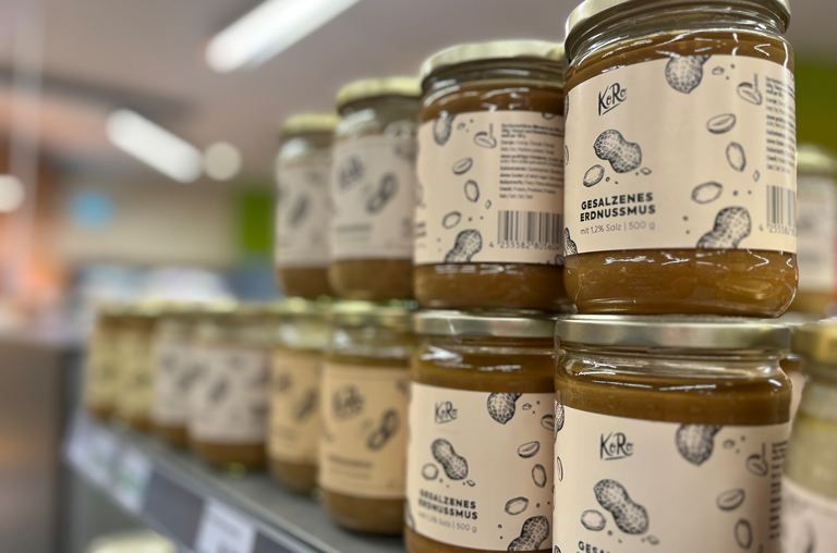 KoRo gesalzenes Erdnussmus in den Kutsche-Märkten
